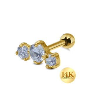  14K Gold Helix Ear Piercing 14KY-TIP-2560 (MOQ 10 pcs)